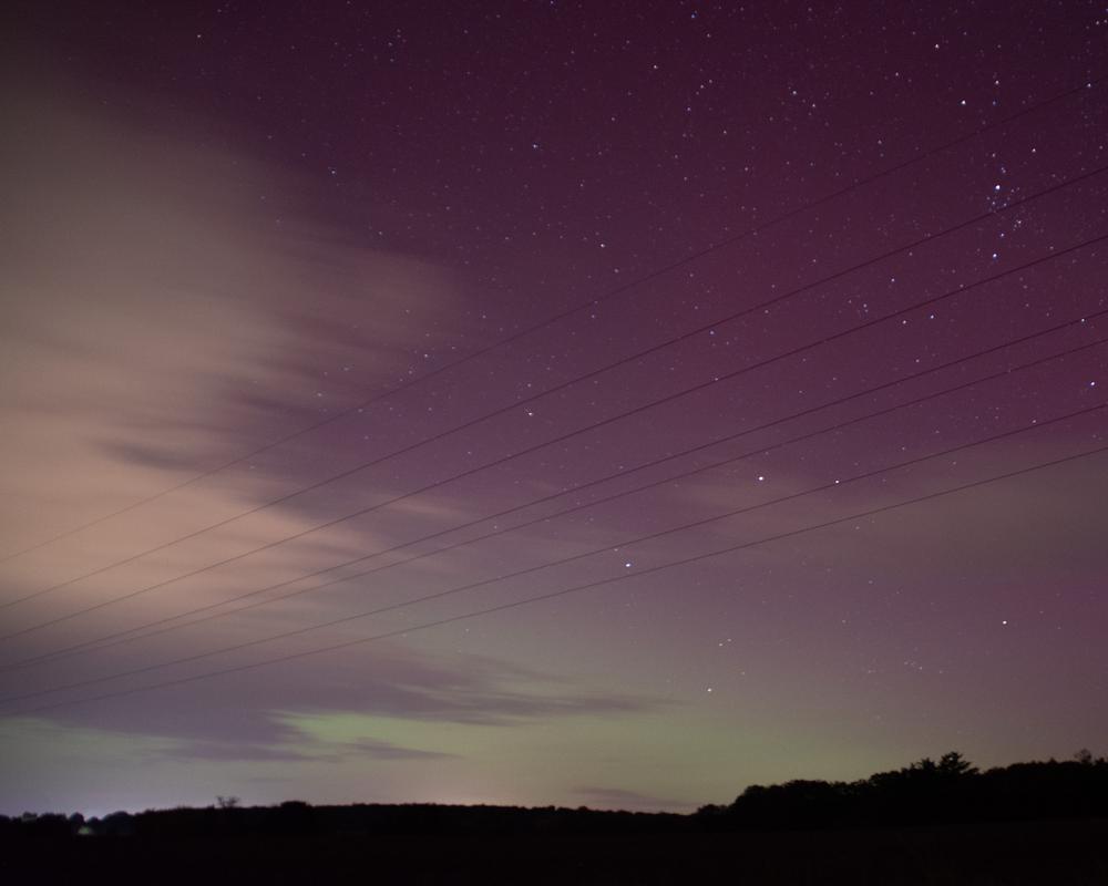 Green and Purple Northern Lights